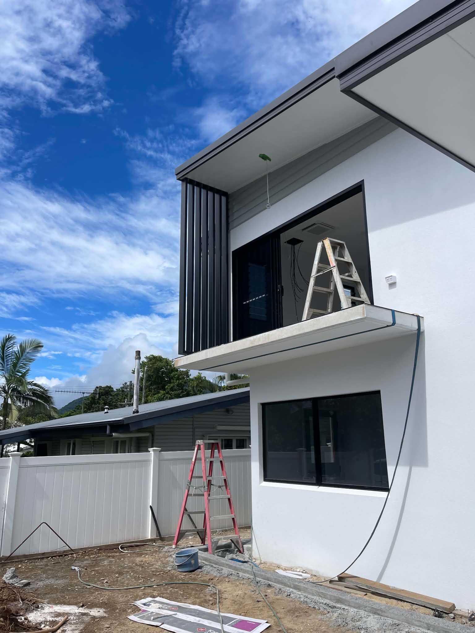Metal screening and awning